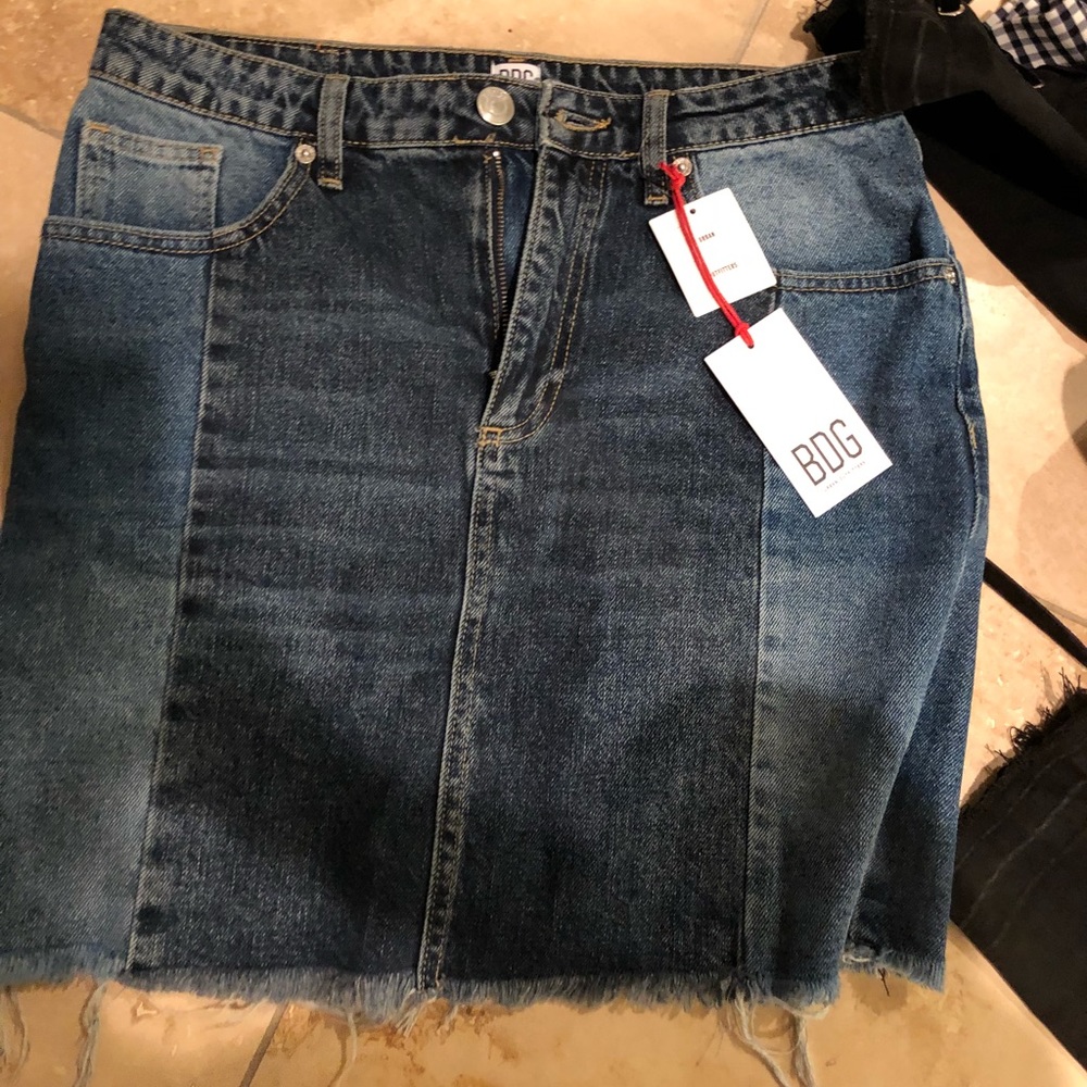 Urban outfitters paneled denim skirt